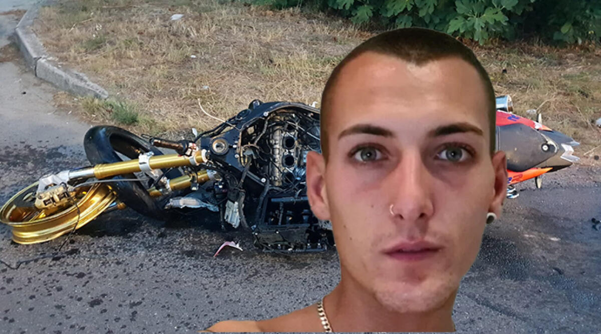 Tragedia di Misano: si chiama Nicolas Bartolini il 26enne deceduto nell'incidente in moto - Nicolas Bartolini, sullo sfondo la moto distrutta dopo l'incidente