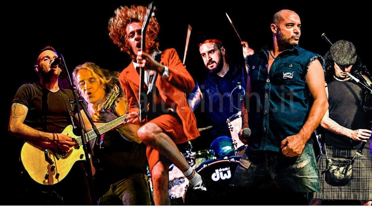 Black Ice: tribute band degli AC/DC sul palco di Sgr Live a Rimini - 