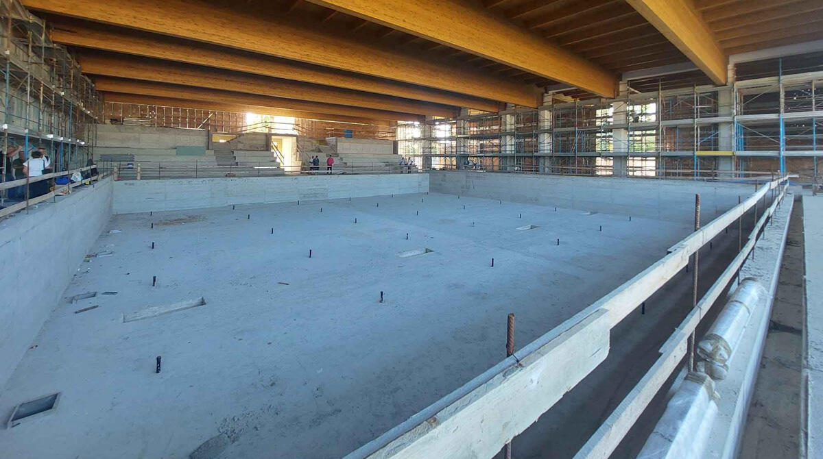 Cantiere nuova piscina di Viserba: "Siamo al 40%, bene tempistiche del Pnrr" -