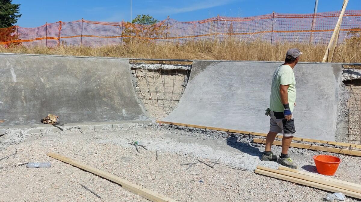 Santarcangelo: proseguono i lavori per lo skate park e per la sicurezza post alluvione delle strade - Skate park