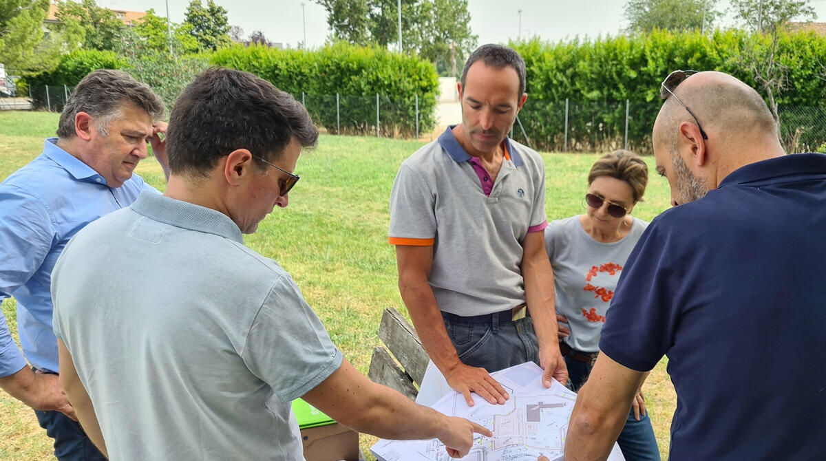 Santarcangelo, iniziano i lavori della nuova palestra alla Cittadella dello Sport - Al via il cantiere della nuova palestra di Santarcangelo