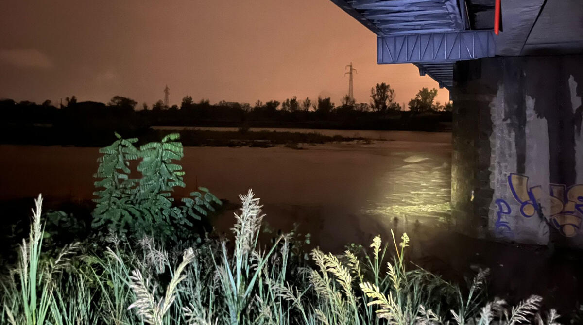 Santarcangelo, situazione del maltempo: riaprono le scuole - Il fiume Marecchia
