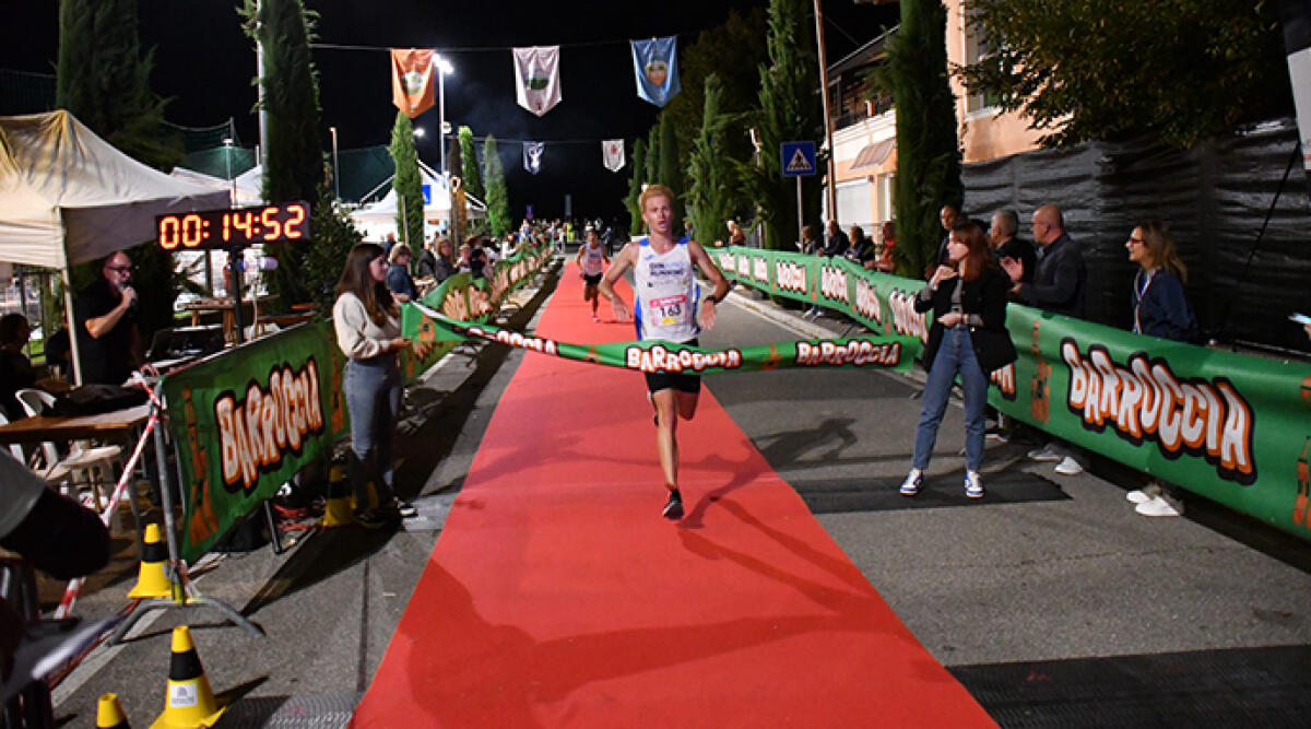 Podismo: doppietta Dinamo Running, Lorenzo D'Altri trionfa a La Barroccia - Arivo vincitore