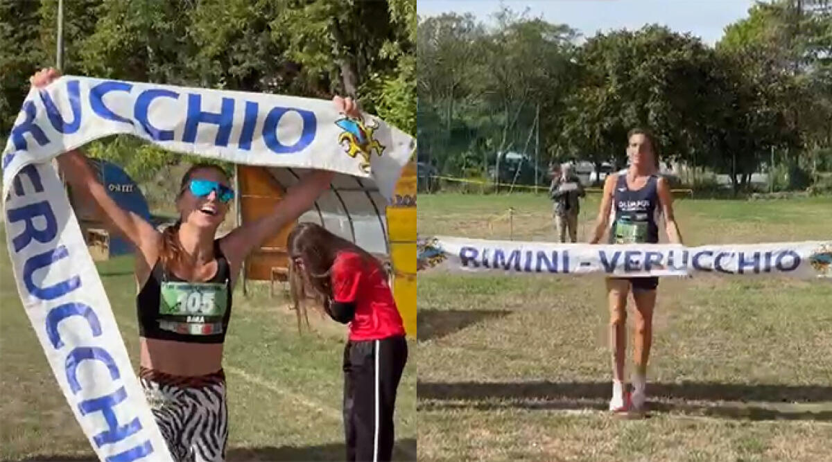 Podismo: Davide Venerucci e Sara Ceccolini vincono la Rimini Verucchio 2024 - I vincitori assoluti