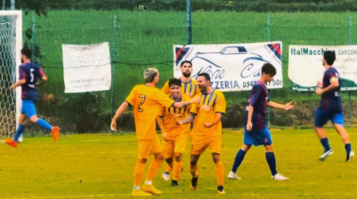 Santarcangelo, tris vincente in casa del Diegaro (2-3). A segno Sorrentino e Vivo - Lo Young Santarcangelo esulta per la vittoria in casa del Diegaro