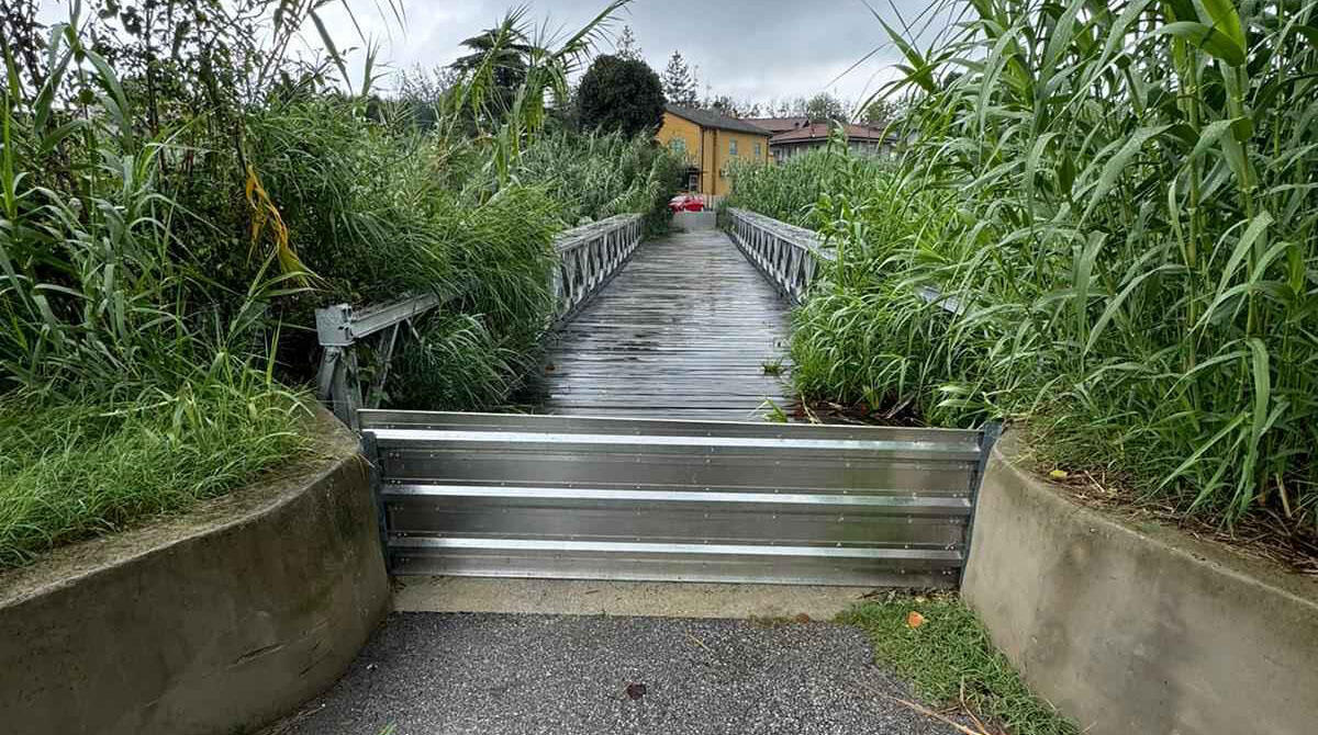 Santarcangelo, la situazione del maltempo. Chiuso il ponte bailey di San Vito -