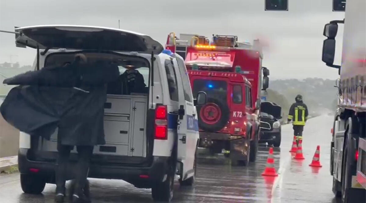 Scontro tra auto sulla Consolare Rimini San Marino: due feriti in codice giallo - Il luogo dell'incidente