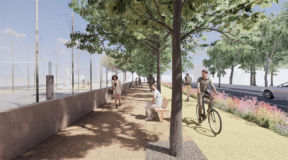 Riccione sotto i riflettori al meeting internazionale sul verde - Rendering della ciclabile di viale Torino