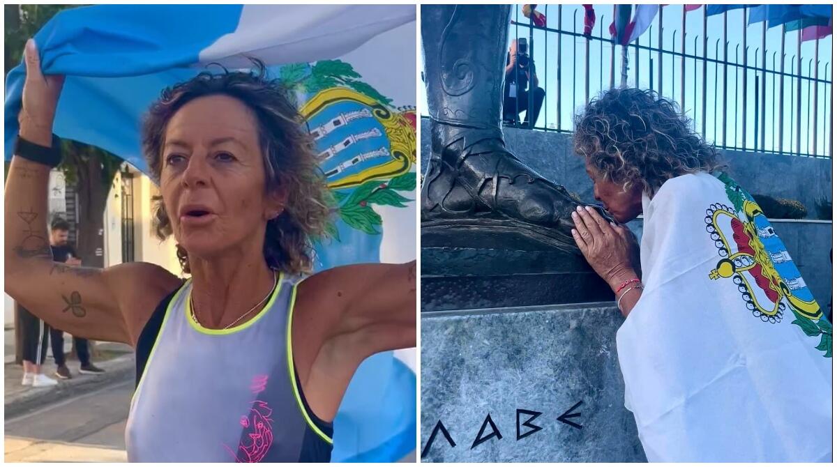 Elena Cupi, estetista e leggenda: da Atene a Sparta in una delle corse più dure al mondo - Elena Cupi taglia il traguardo della Spartathlon 2024