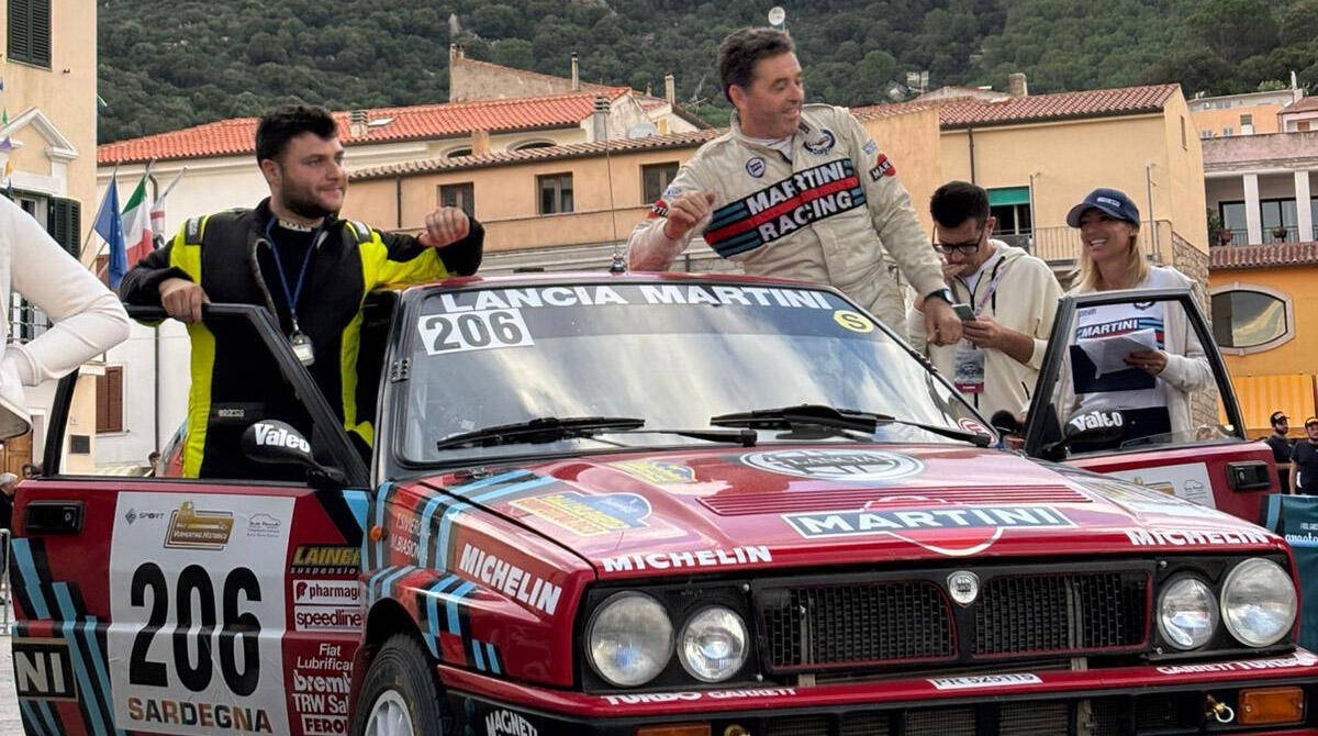 Sindaco a tutto gas: Rossi e Camporesi sgommano in terra sarda al Rally del Vermentino - Rossi e Camporesi sulla Lancia Delta 16 valvole