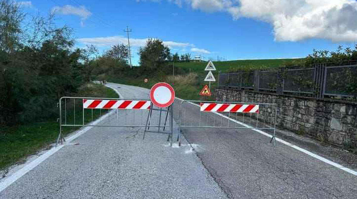 Frana sulla Strada provinciale "Sapigno", circolazione interrotta - PH CESARE BIANCHI