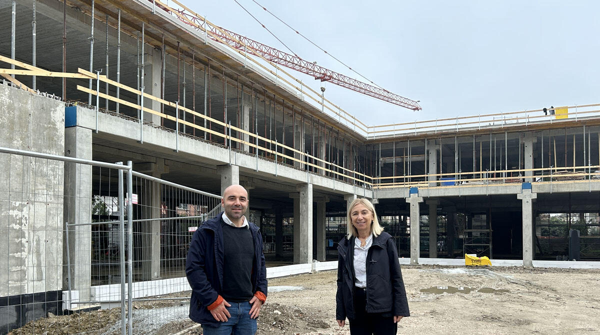 Sopralluogo al cantiere della nuova scuola Repubblica: "Moderna, efficiente e sicura" - Il sopralluogo della sindaca al cantiere della scuola Repubblica