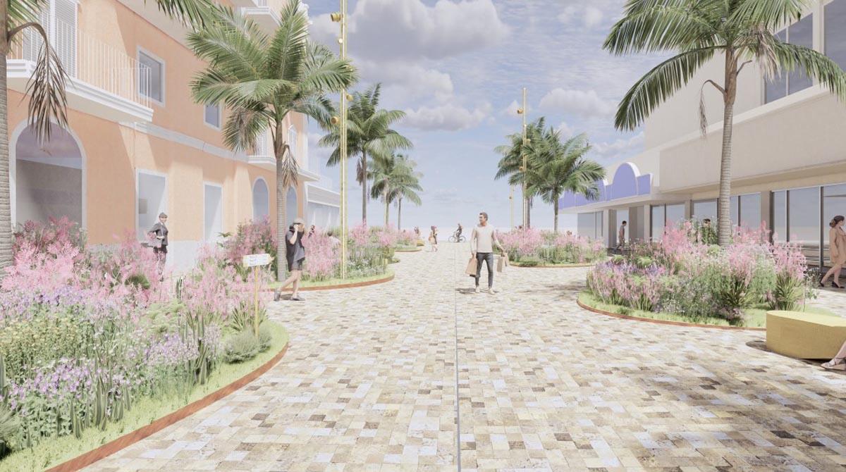 Viale Ceccarini rimesso a nuovo: i lavori partiranno nel gennaio 2025 - Rendering del nuovo viale Ceccarini di Riccione