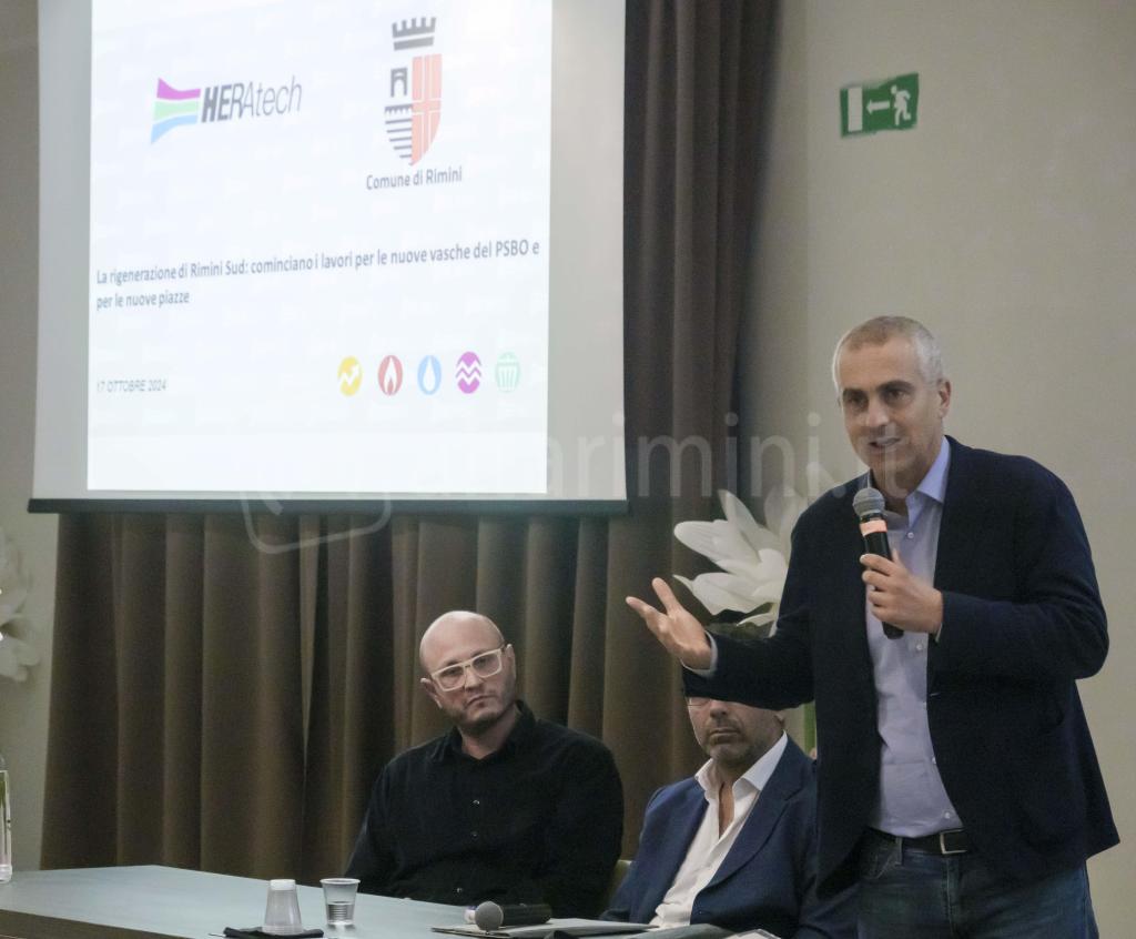 Rimini; 17/10/2024: Comune RN, Ufficio Stampa, PSBO Miramare, assemblea pubblica hotel Touring©Riccardo Gallini /GRPhoto
