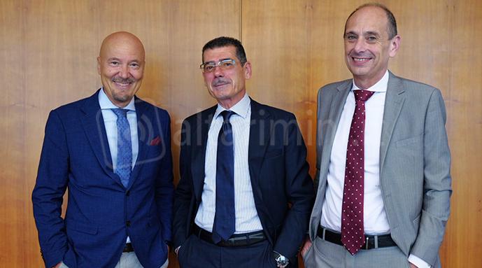 Da sinistra: Corrado Peraboni (AD IEG), Maurizio Ermeti (presidente IEG), Carlo Costa (CCO IEG).