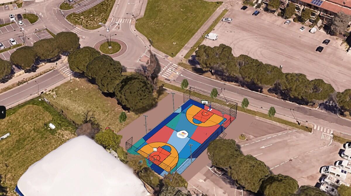 Cattolica: in arrivo un nuovo playground di basket da 160.000 euro aperto al pubblico - Progetto nuovo campo di basket