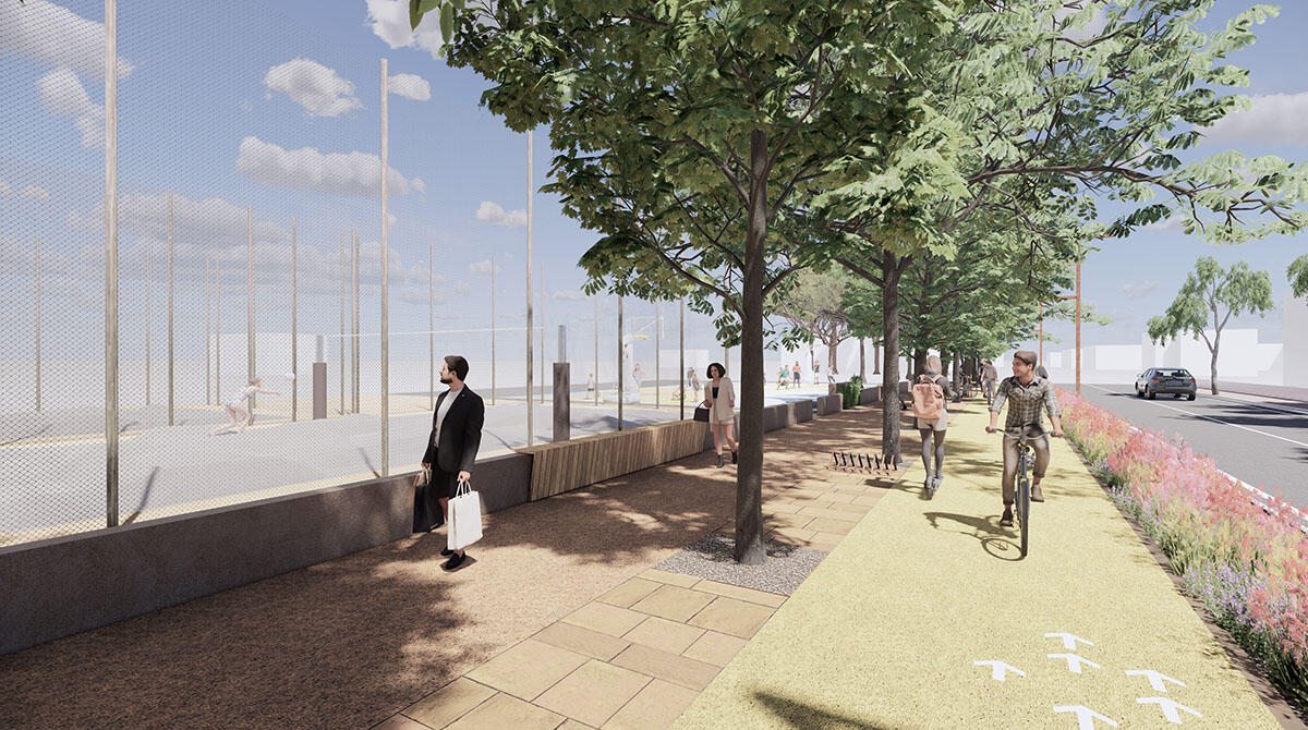 Nuovo lungomare di Riccione, verde e accessibile per pedoni e ciclisti: ecco come sarà - Nuovo lungomare di Riccione, rendering