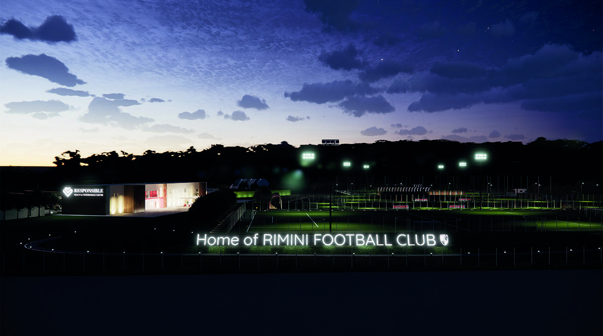 Momento storico: Rimini Calcio presenta alla città il nuovo centro sportivo - L'immagine diffusa dall'ufficio stampa