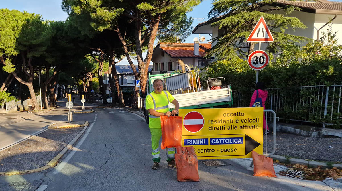 Riccione: proseguono i lavori di riqualificazione stradale su viale Sicilia e viale Abruzzi - Lavori viale Abruzzi, Riccione