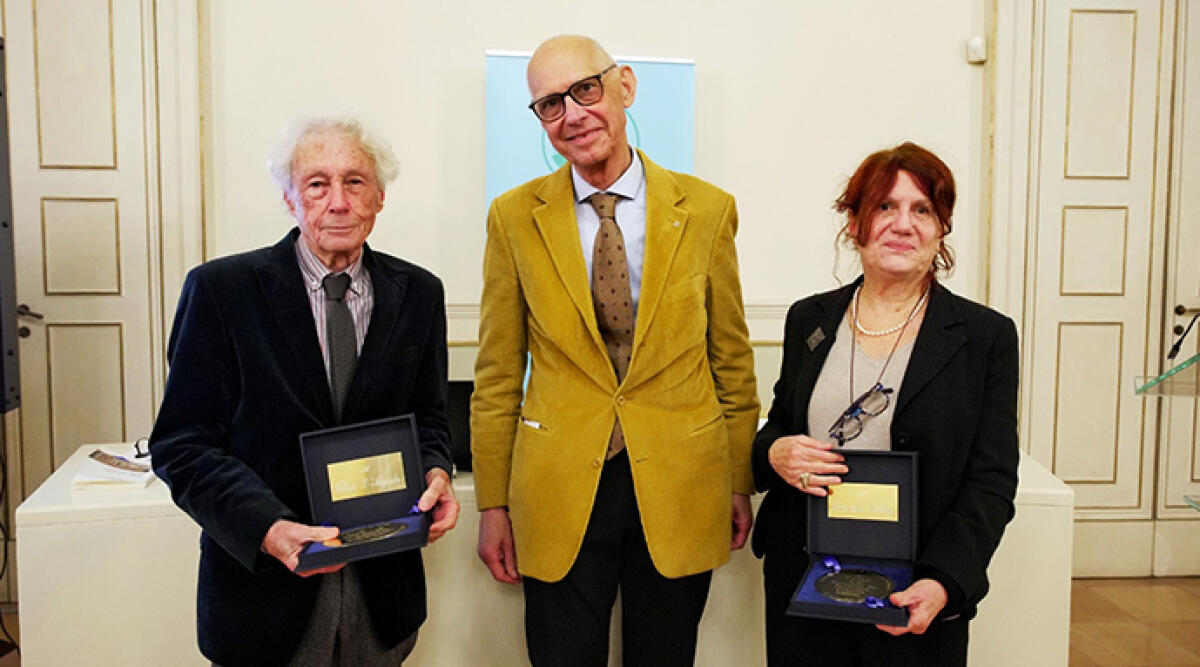 Premio Pruccoli 2023: Nicolini e D'Augusta premiati - Da sinistra: Vittorio D'Augusta, Paolo Pasini, Simonetta Nicolini