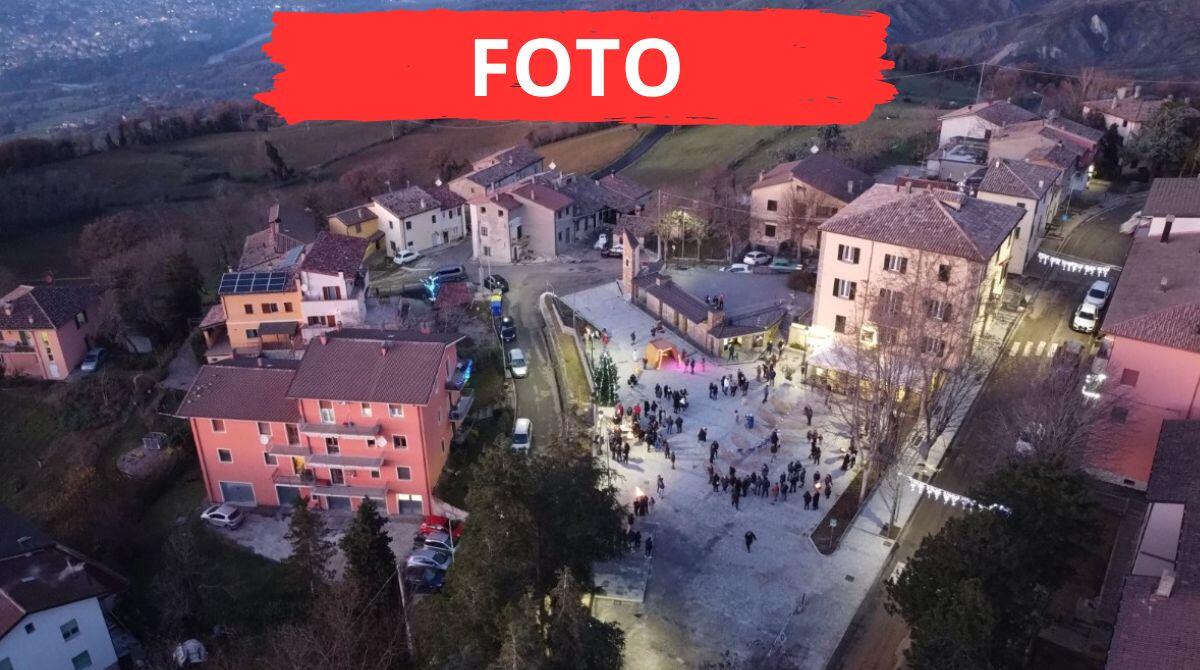 Maiolo inaugura la nuova piazza: festa e fuochi d'artificio per i cittadini - La nuova piazza di Maiolo
