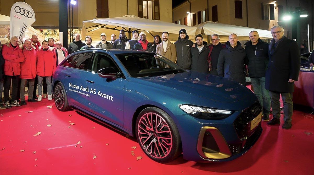 Il sindaco Sadegholvaad tiene a battesimo la nuova Audi A5 con Reggini e Rinascita Basket Rimini -