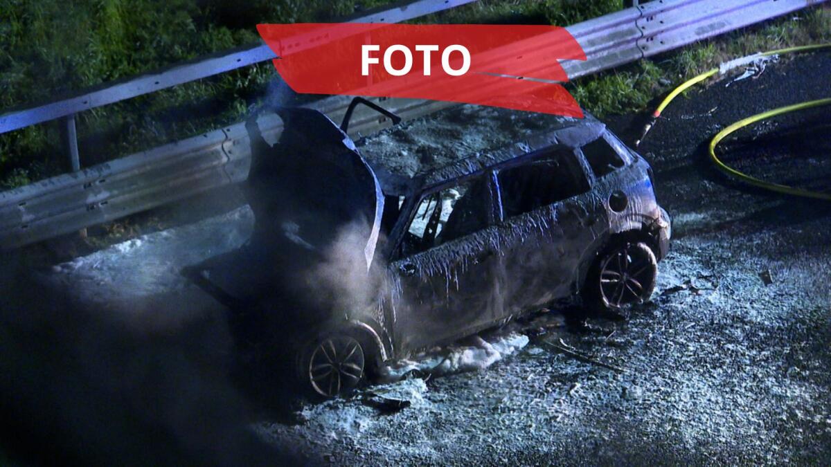 Auto in marcia va a fuoco sulla A-14, paura per una famiglia - 