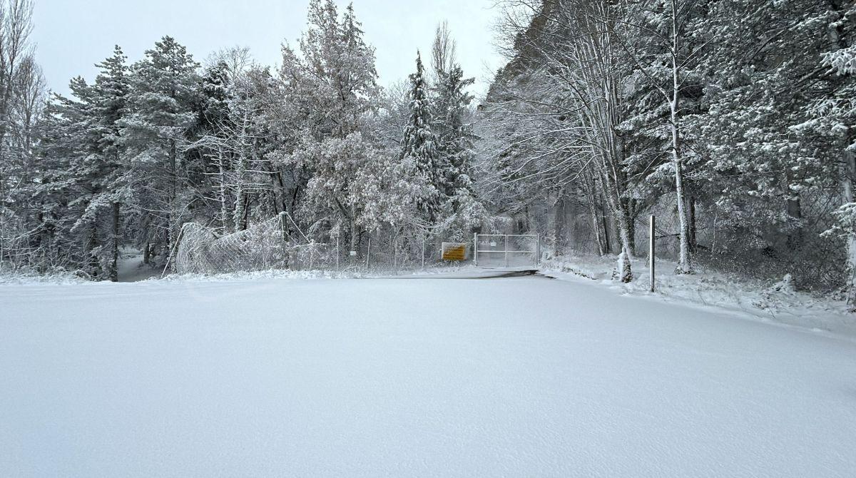 E' tornata la neve: atmosfera natalizia sulle colline riminesi - Ingresso del Monte Aquilone - Ph Proloco Perticara