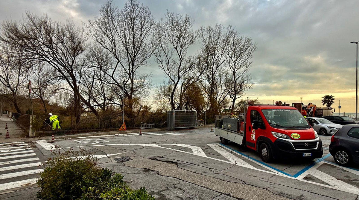 Riccione, partiti i lavori per nuova rotatoria in viale D'Annunzio - Rotatoria viale D'Annunzio e Angeloni