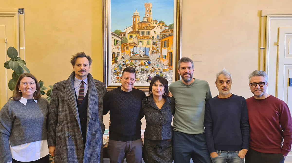 Santarcangelo: Alessandro Giovanardi è il nuovo presidente di FoCuS - da sin: Piersimoni, Giovanardi, Sacchetti, Parmeggiani, Maestri, Pecci, Tontini