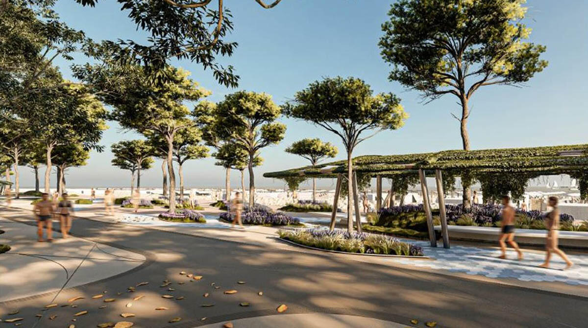 Parco del Mare di Rimini, nel 2025 è la volta di Rivazzurra e San Giuliano - Rendering del Parco del Mare di Rivazzurra