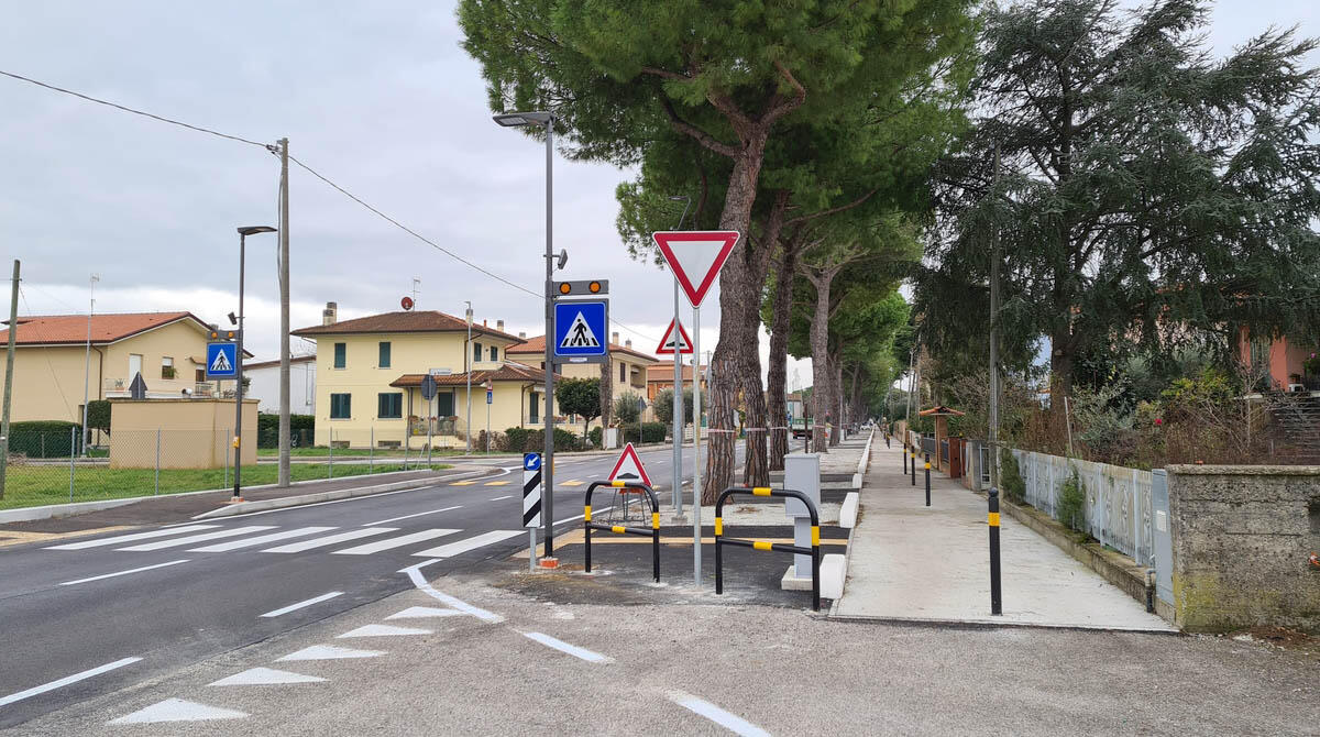 San Vito e Santarcangelo unite su due ruote: inaugurazione del nuovo tratto ciclopedonale - Tratto iniziale pista ciclopedonale
