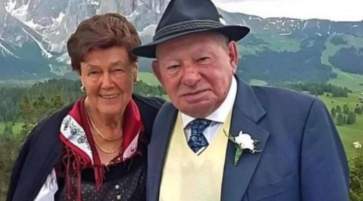 Uniti fino alla fine: marito e moglie muoiono a un’ora di distanza l’uno dall’altra - Maria e Christian Runggaldier, 88 e 89 anni
