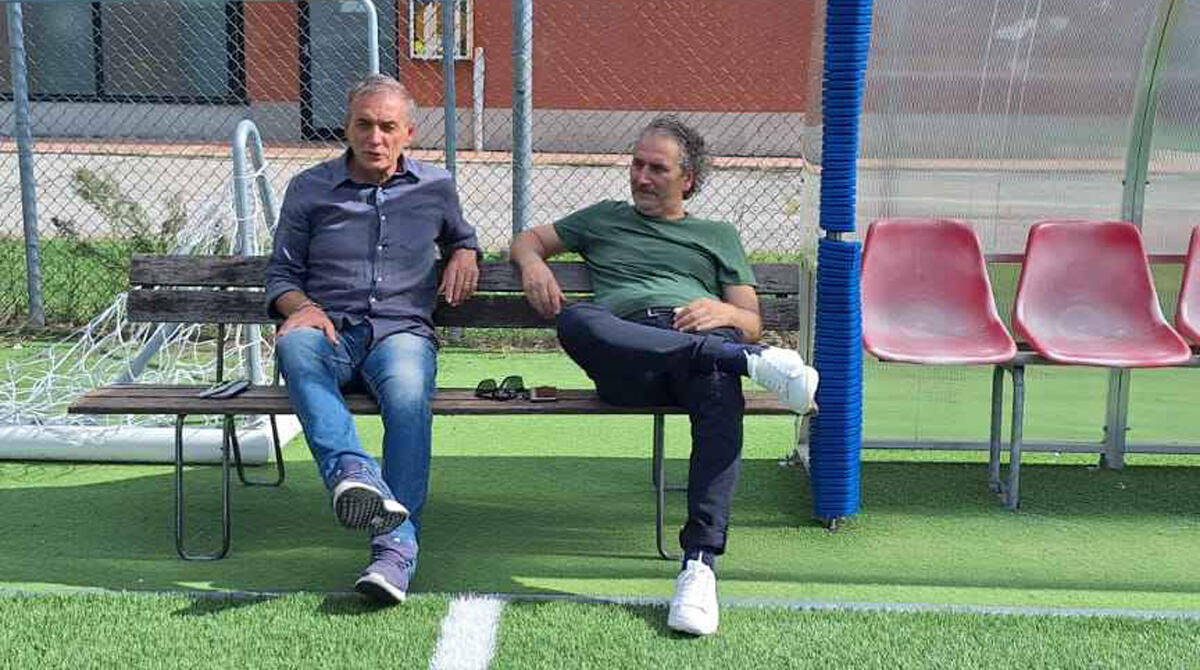 San Marino alla prova Corticella, Deoma: "Rivoluzione invernale? Il mister si girava in panchina e non c'era nessuno" - Deoma con Paolo Mazza