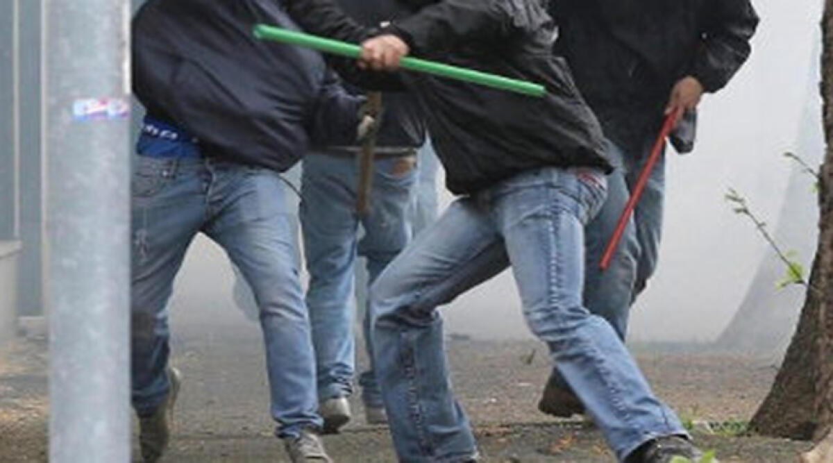 Rissa tra ultras Cesena e Rimini durante una partita di Terza Categoria - Foto di repertorio