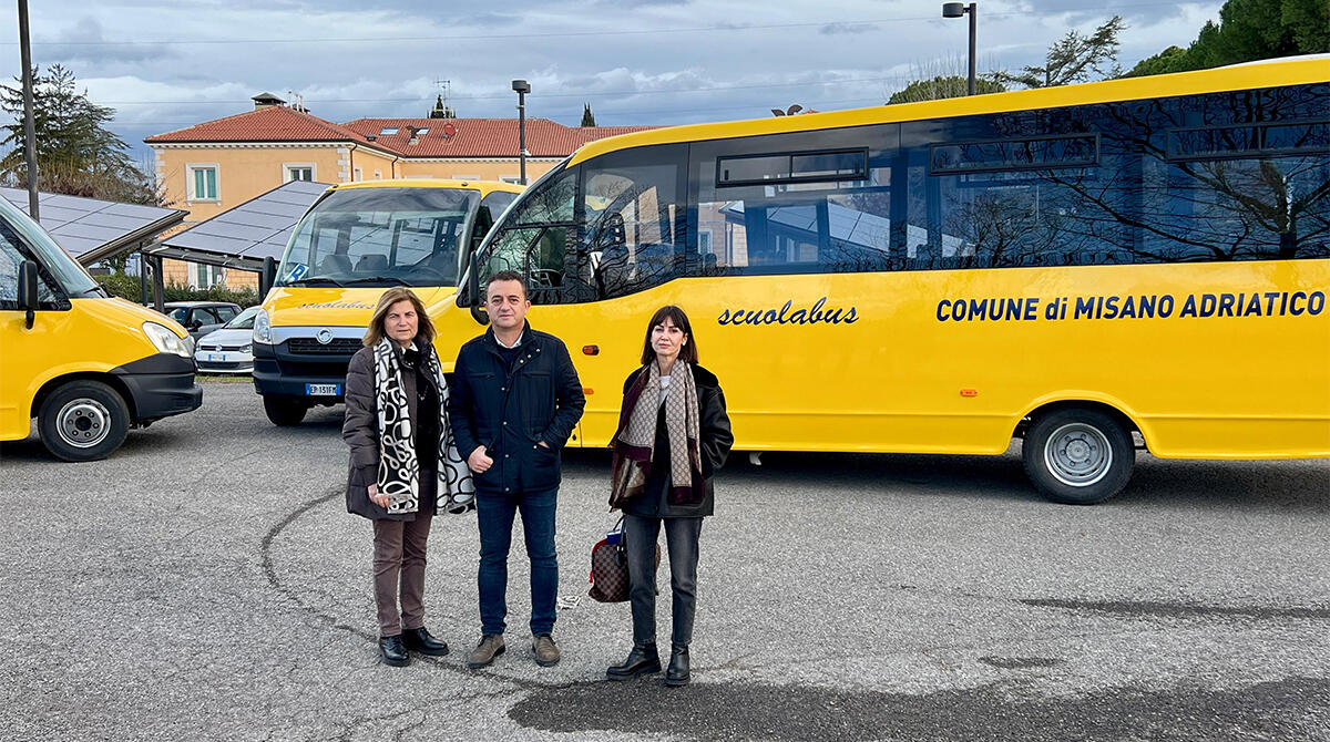 Tre nuovi scuolabus per il Comune di MIsano -