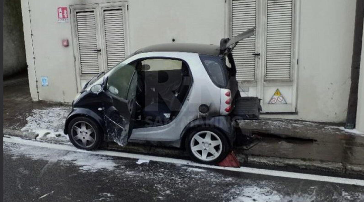 Auto prende fuoco sulla superstrada verso Borgo Maggiore: attimi di paura, ma nessun ferito - Ph San Marino Rtv