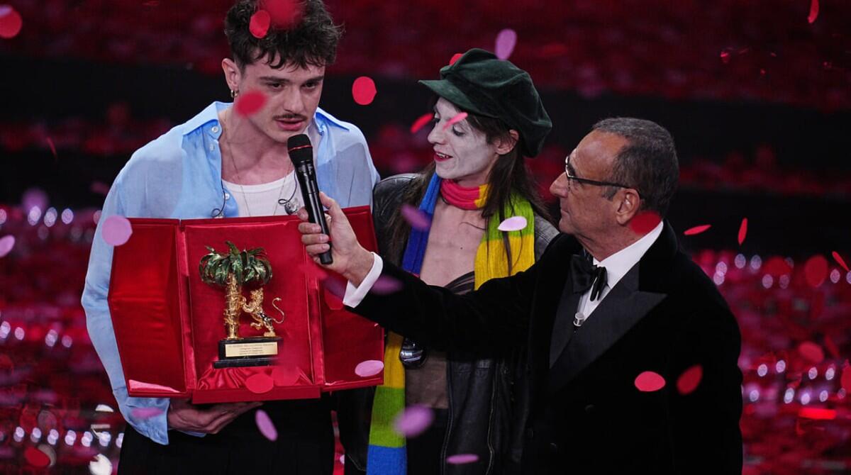 Sanremo: 13,4 milioni di spettatori per la finale - Olly vince il festival