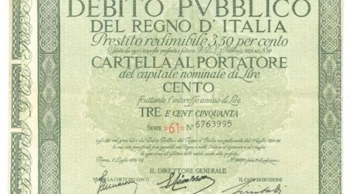 Ritrova in un vecchio armadio Buoni del Tesoro del 1934 e ora potrebbe incassare 32.500 euro - 