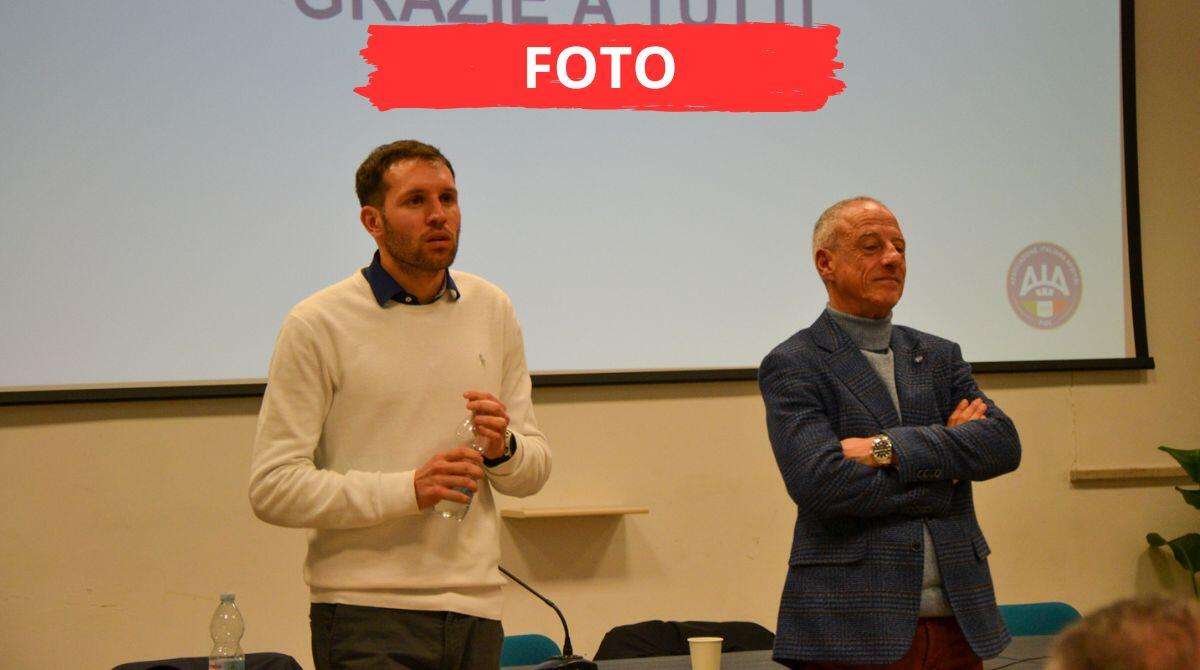 L’arbitraggio come sfida: l'internazionale Marcenaro ospite della Sezione Aia di Rimini - L'arbitro Matteo Marcenaro insieme a Marco Guitaldi, Presidente della Sezione Aia di Rimini