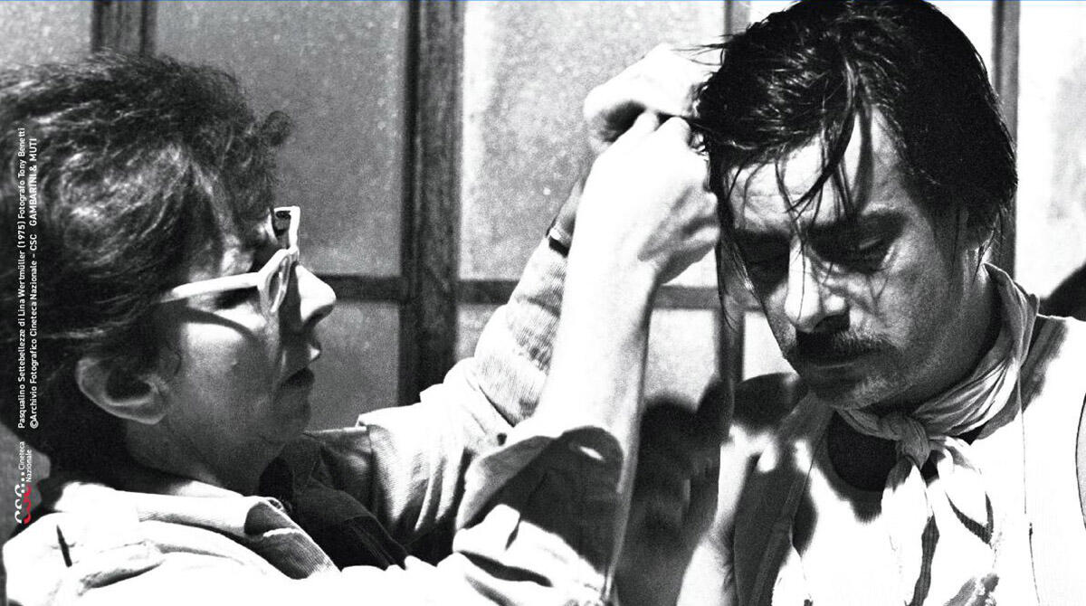 Rimini presenta la sua 7ª Festa del Cinema con un omaggio a Lina Wertmüller - Lina Wertmuller e Giancarlo Giannini sul set di Pasqualino Settebellezze