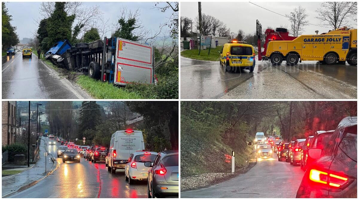 Valmarecchia, Marecchiese chiusa: una serata di sana follia - Le immagini sulla Marecchiese nella giornata di giovedì 27 marzo