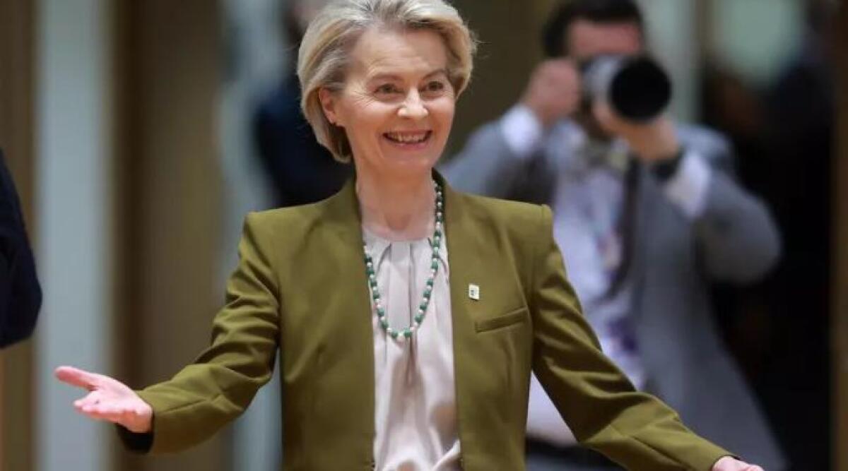 Vertice a Bruxelles: focus su Ucraina, Difesa e investimenti. Meloni punta su investimenti privati - Von der Leyen, Ph Ansa