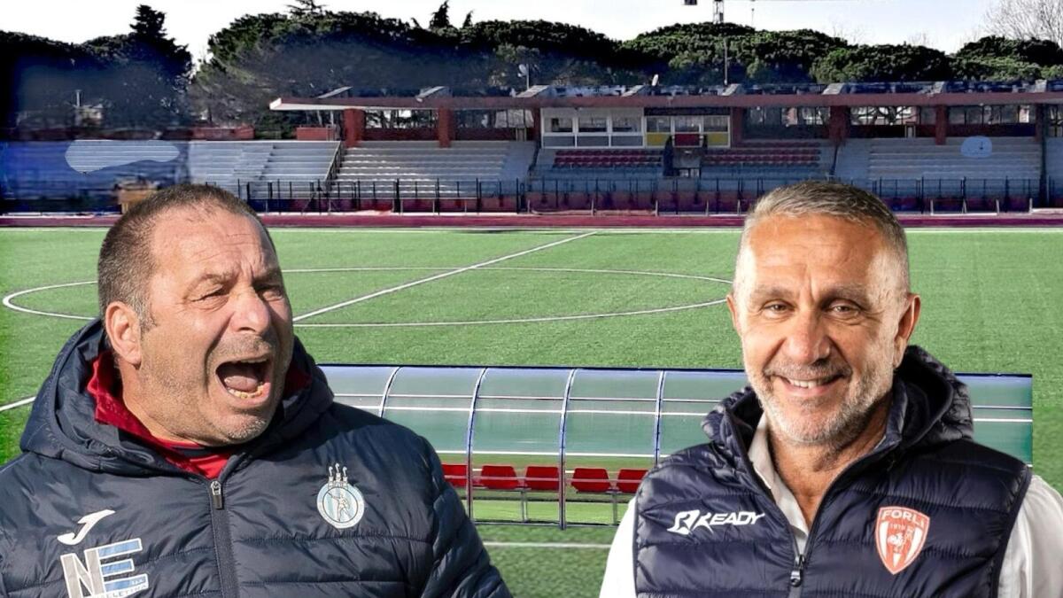 La capolista Forlì non perdona: San Marino battuto 3-0, show Petrelli - A sinistra Biagioni (PH RESTO DEL CARLINO) e a destra Miramari (PH FORLI CALCIO)