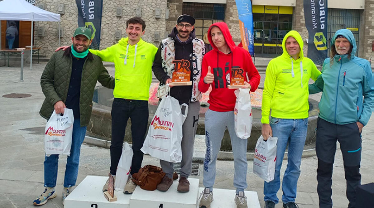 Trail del Rubicone: Riccardo Tura ed Elisa Volpini trionfano nella regina delle gare - Il podio maschile