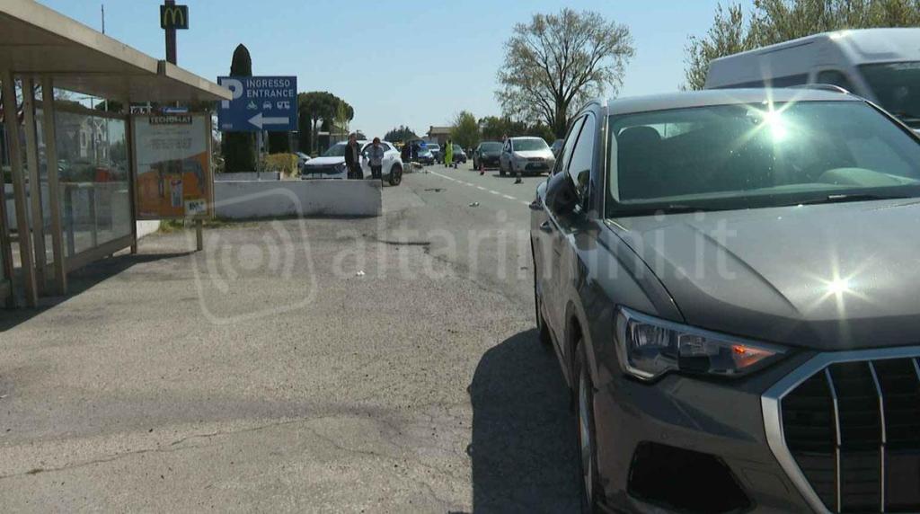 La Audi coinvolta nel duplice sinistro