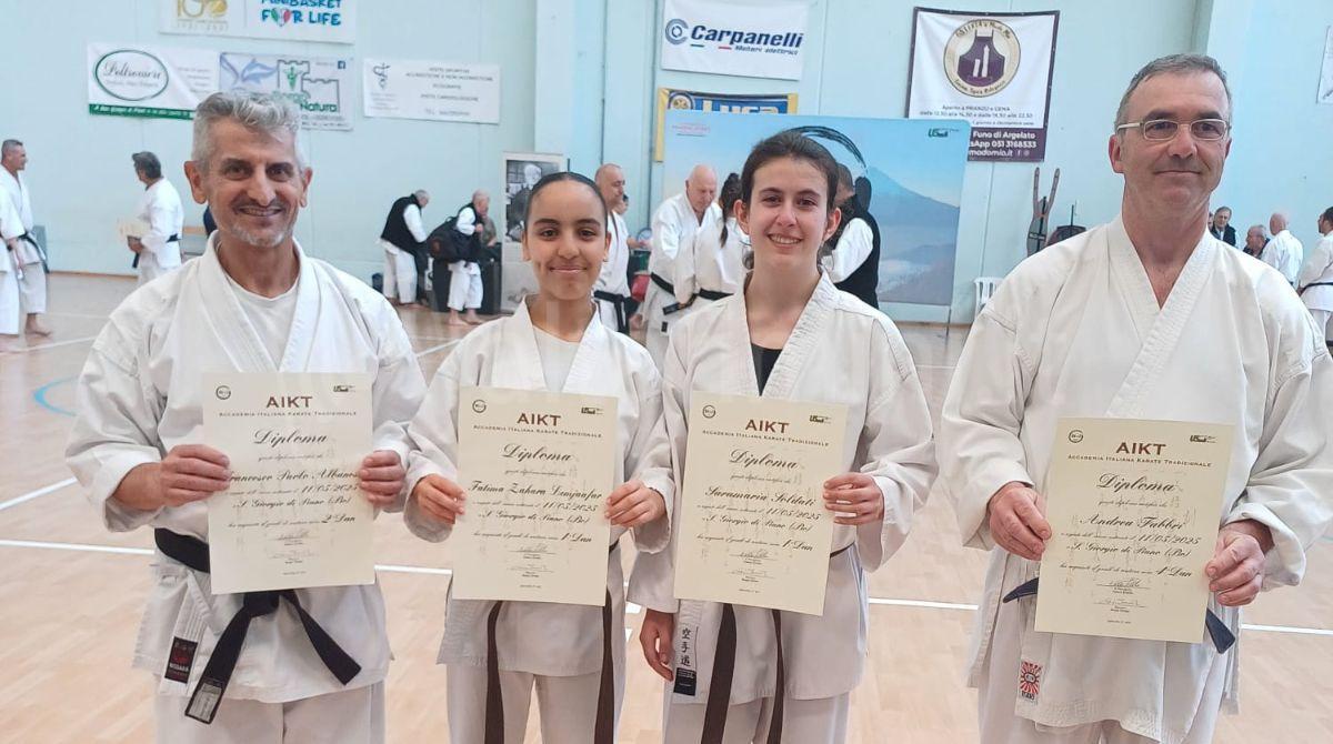 Stage nazionale AIKT a San Giorgio di Piano: 4 nuove cinture nere per il Karate Club Santarcangelo -