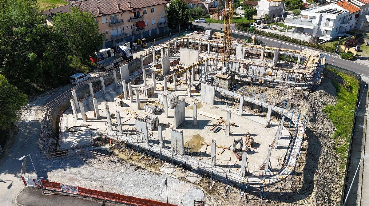 Coriano, prende forma il nuovo asilo nido: sostenibilità e accoglienza al centro del progetto - Lavori in corso