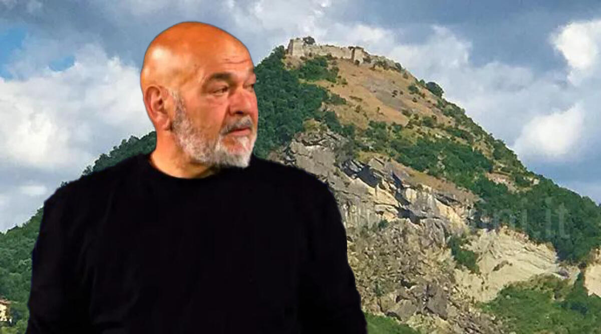 Tragedia alla Rocca di Maiolo: si chiamava Valter Zanca, il fisioterapista storico del Murata deceduto per un malore - Valter Zanca, sullo sfondo la Rocca di Maiolo