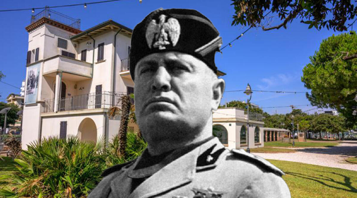 Antifascismo contro "atto ideologico": a Riccione bufera sulla revoca a Mussolini - Sullo sfondo Villa Mussolini